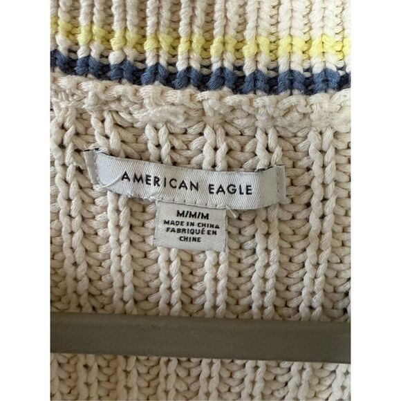 American Eagle retro vest cream button down size M - Picture 2 of 6